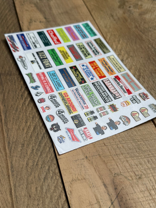 Rc sticker sheet FOUR UV PRINTED