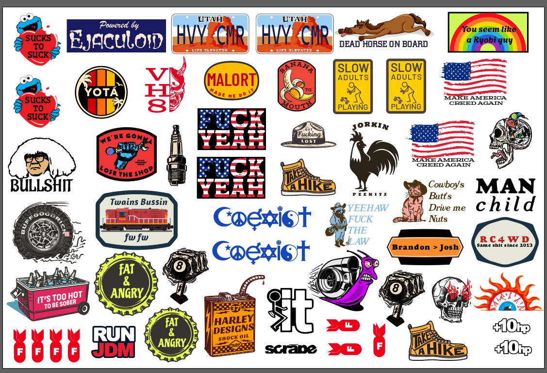 Rc sticker sheet TWO electric bugaloo