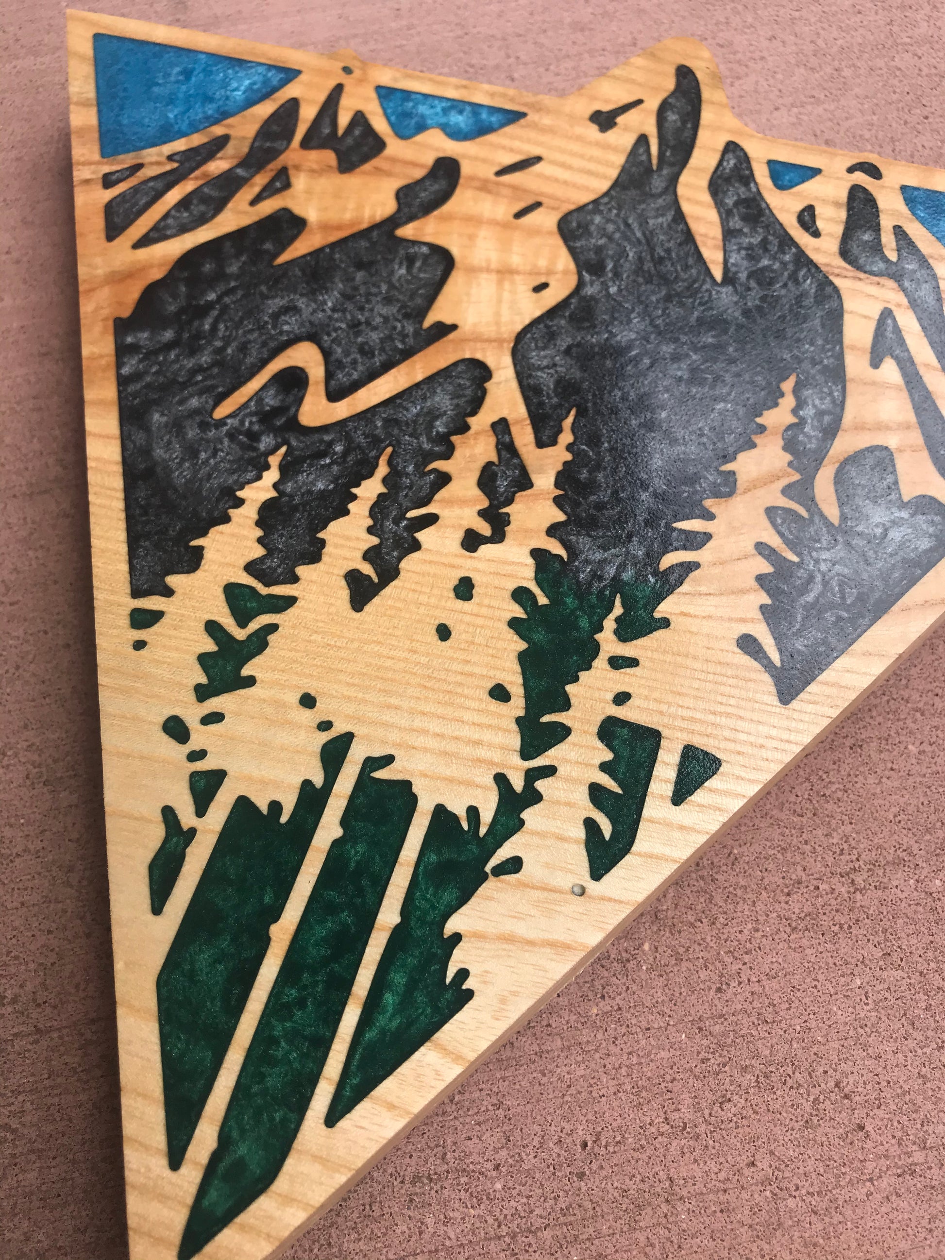 Mountain Trio - Thread & Resin