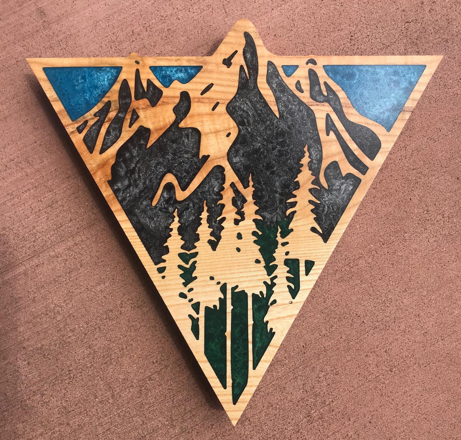 Mountain Trio - Thread & Resin