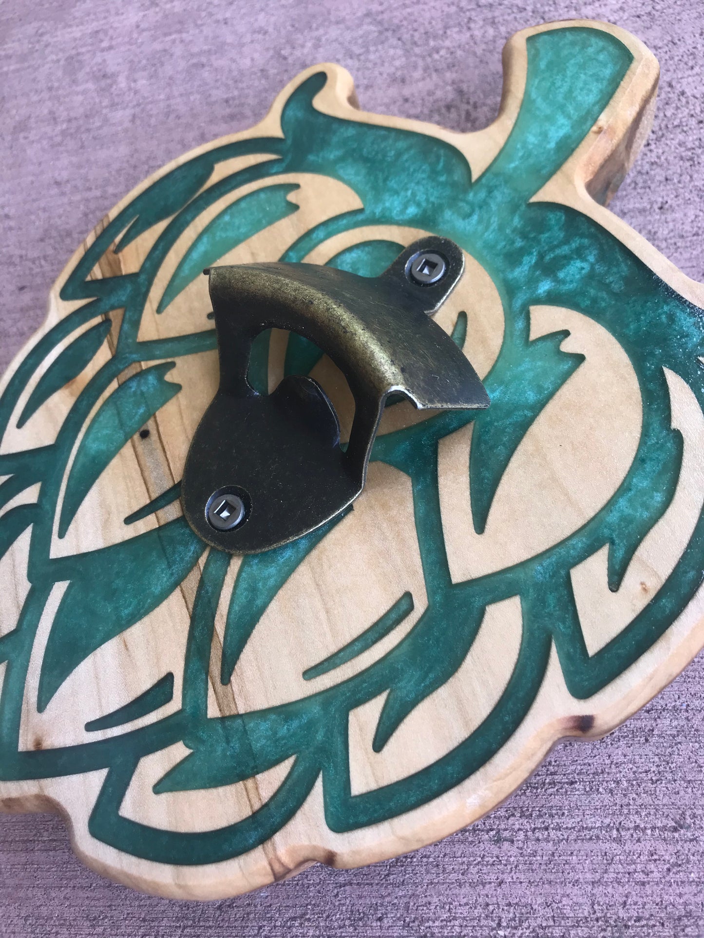 Hop Bottle Opener - Maple - Thread & Resin