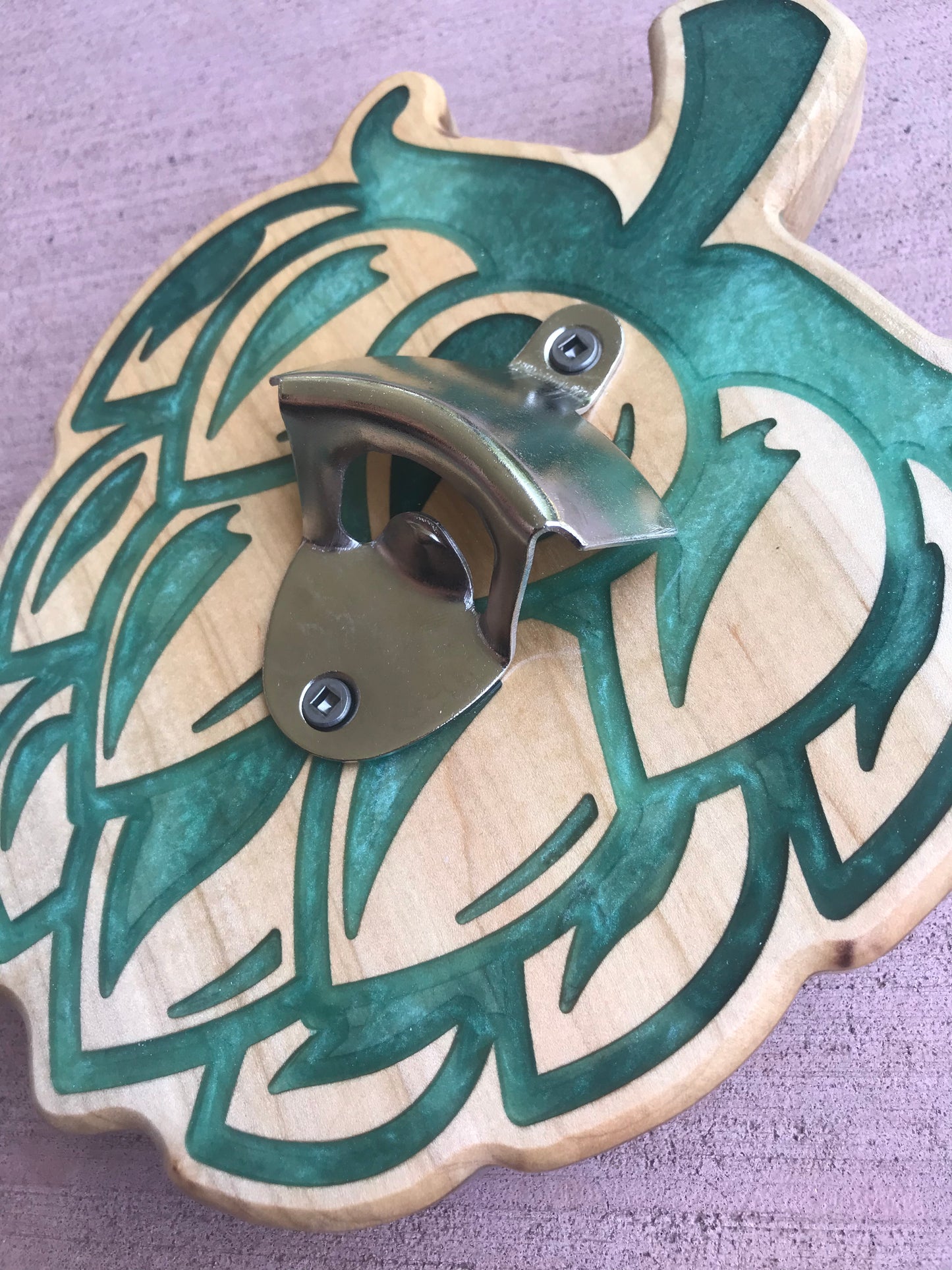 Hop Bottle Opener - Maple - Thread & Resin