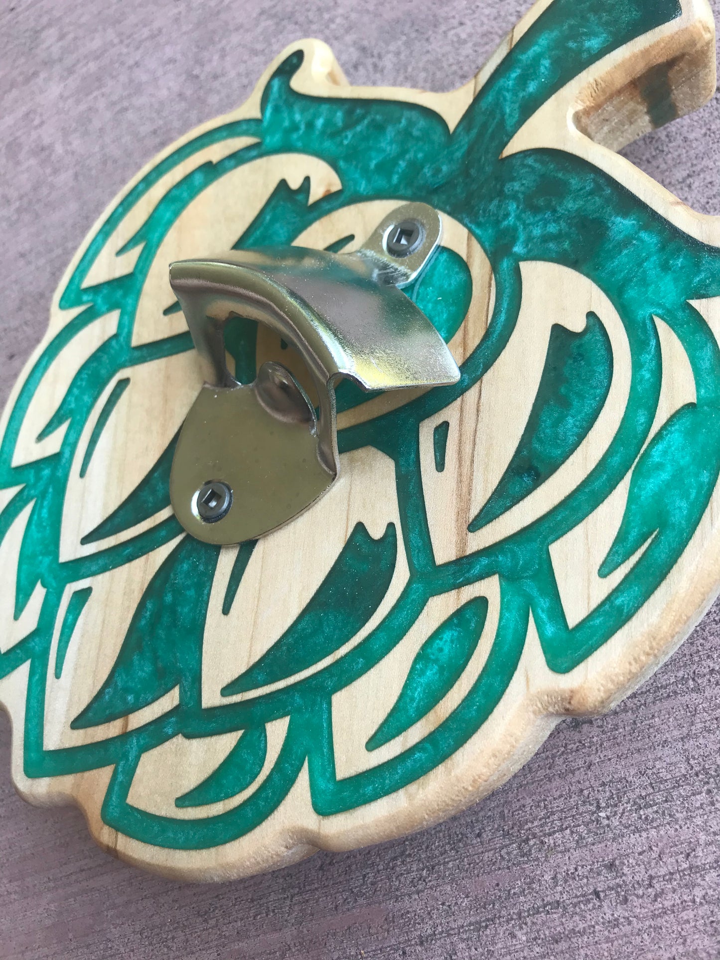 Hop Bottle Opener - Maple - Thread & Resin