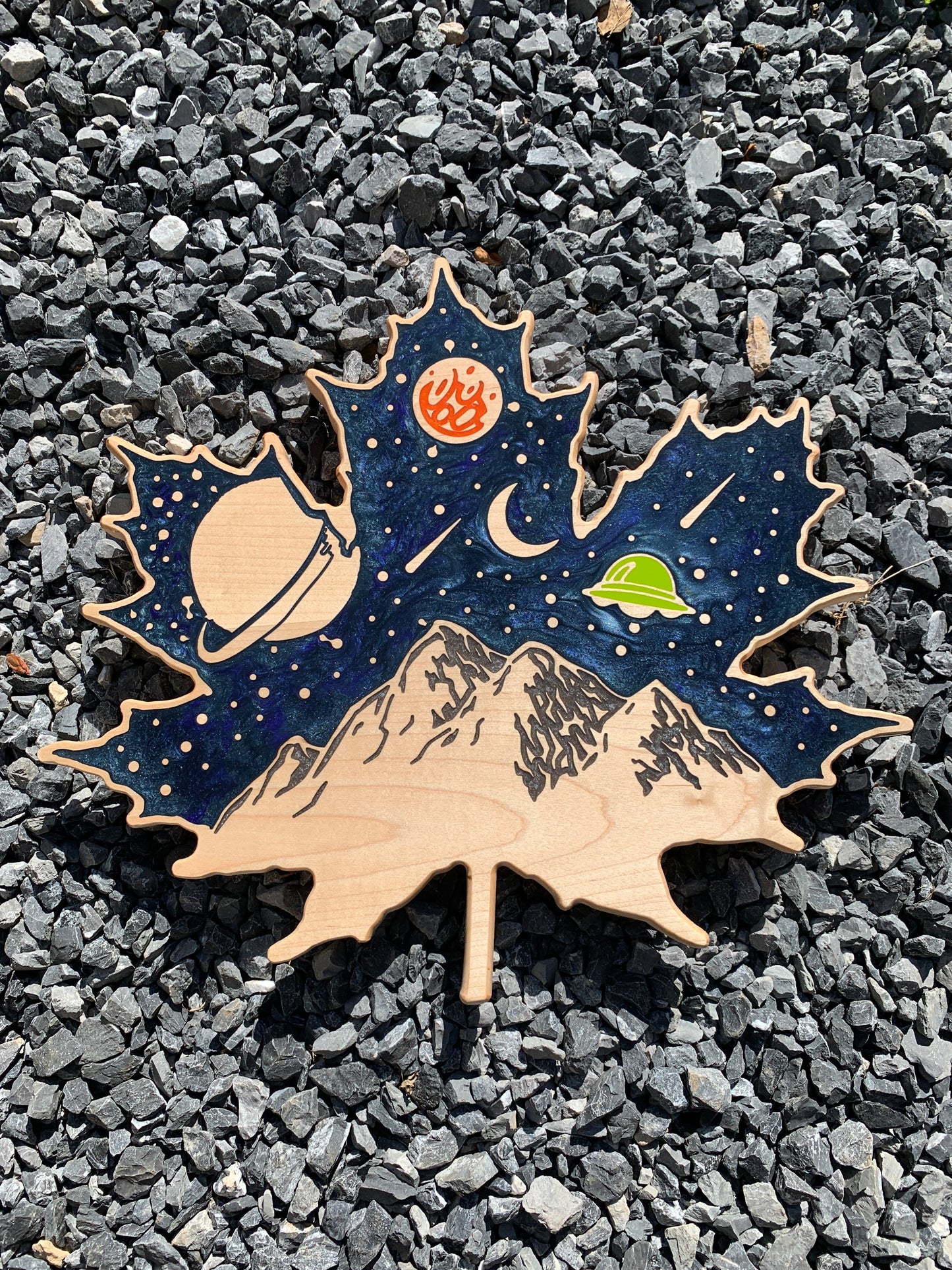 Maple Leaf Galaxy - Thread & Resin