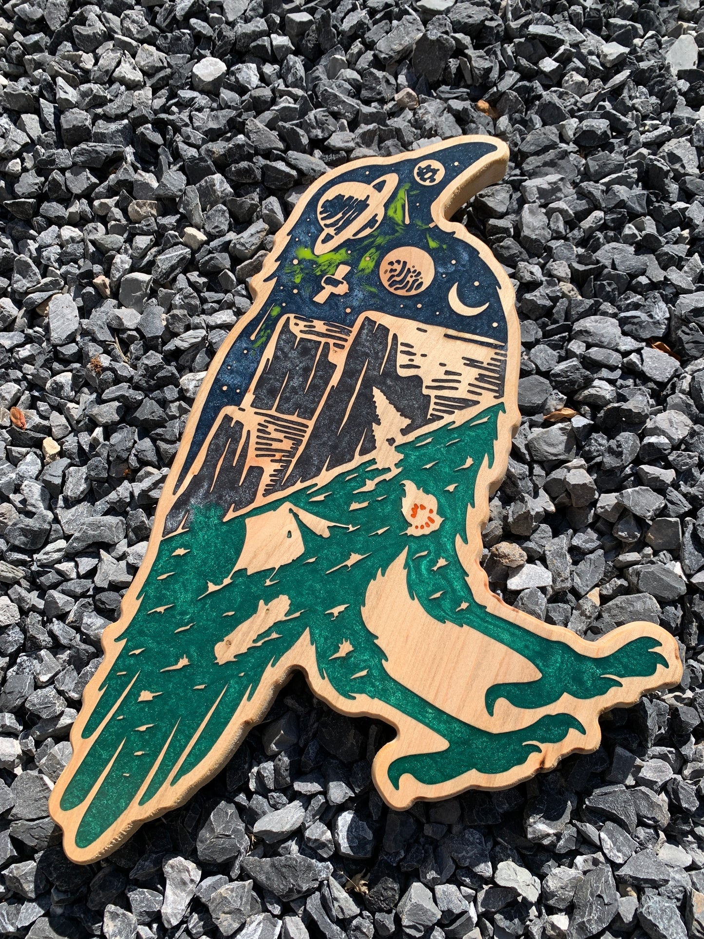 Crow - Thread & Resin