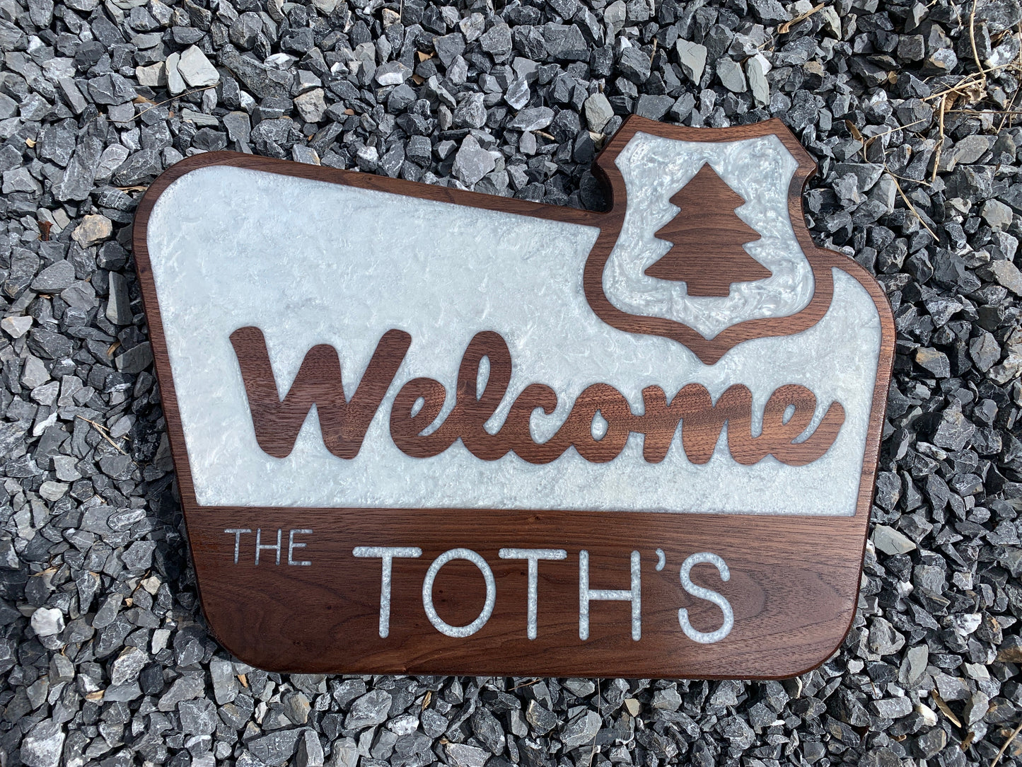 Posters, Prints, & Visual Artwork National Park Welcome Sign *PERSONALIZED* - Thread & Resin