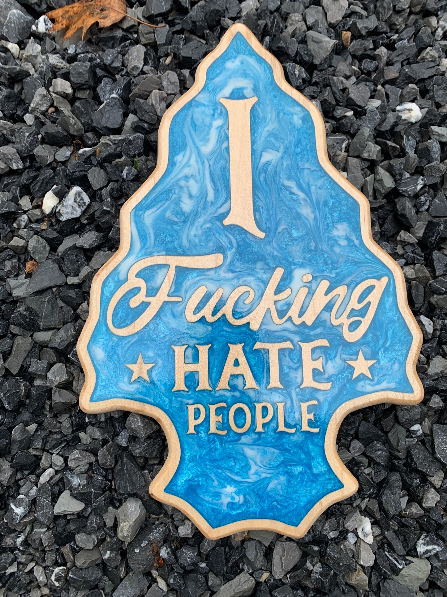 Posters, Prints, & Visual Artwork I Fucking hate people - Thread & Resin