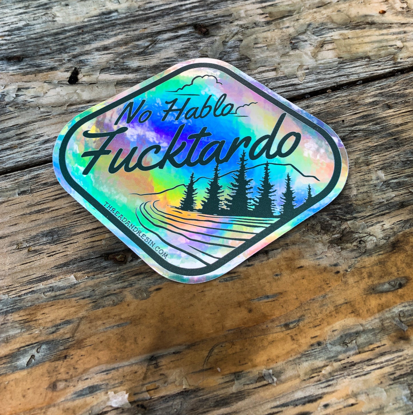 Decorative Stickers No Hablo - Thread & Resin