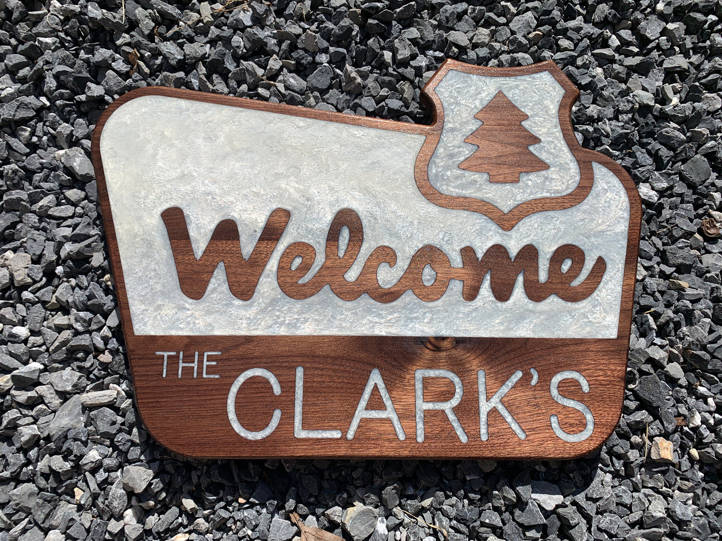 Posters, Prints, & Visual Artwork National Park Welcome Sign *PERSONALIZED* - Thread & Resin