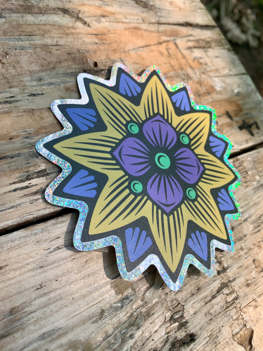 Posters, Prints, & Visual Artwork Flower sticker - Thread & Resin