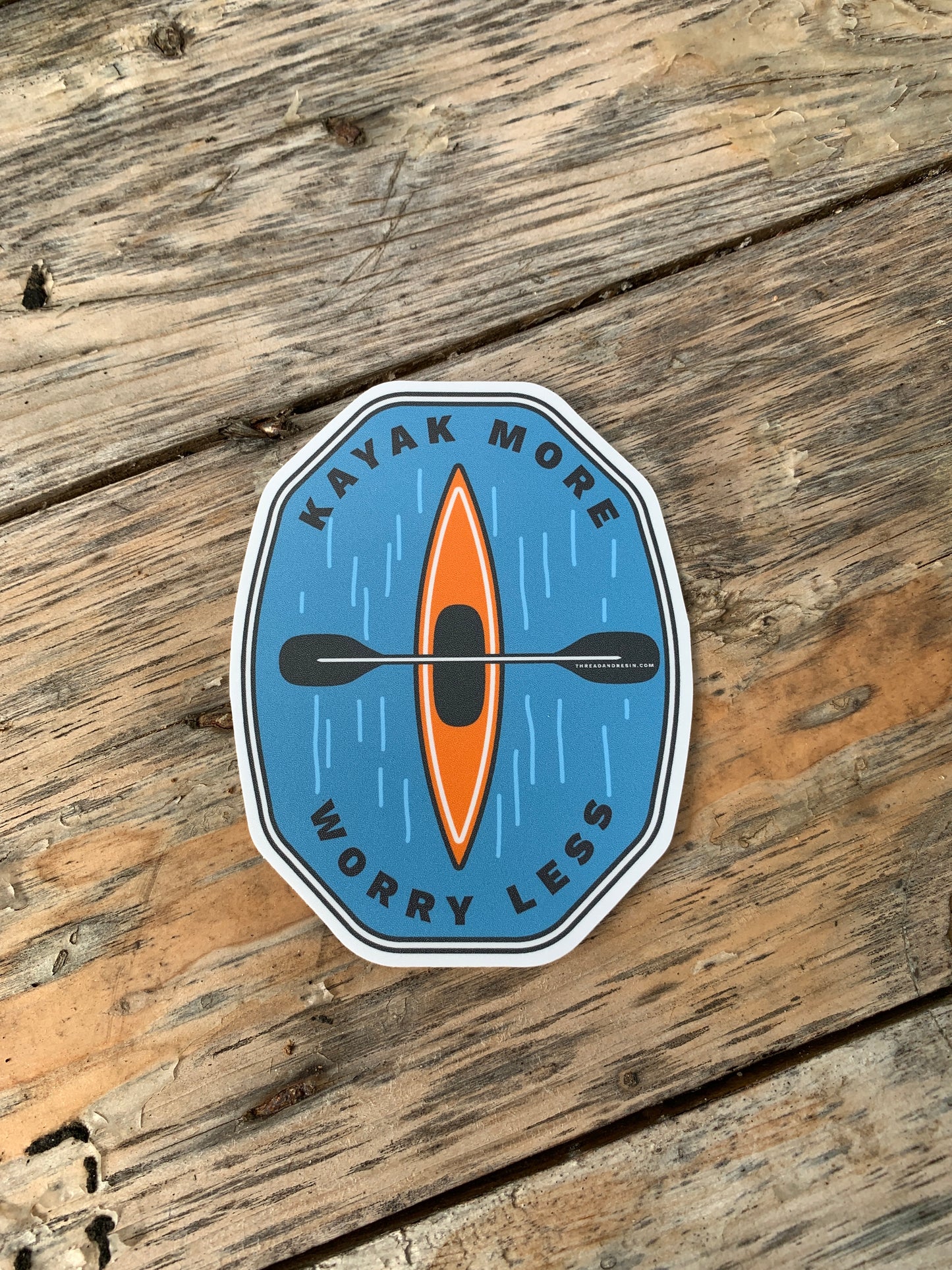 Decorative Stickers Kayak More - Thread & Resin