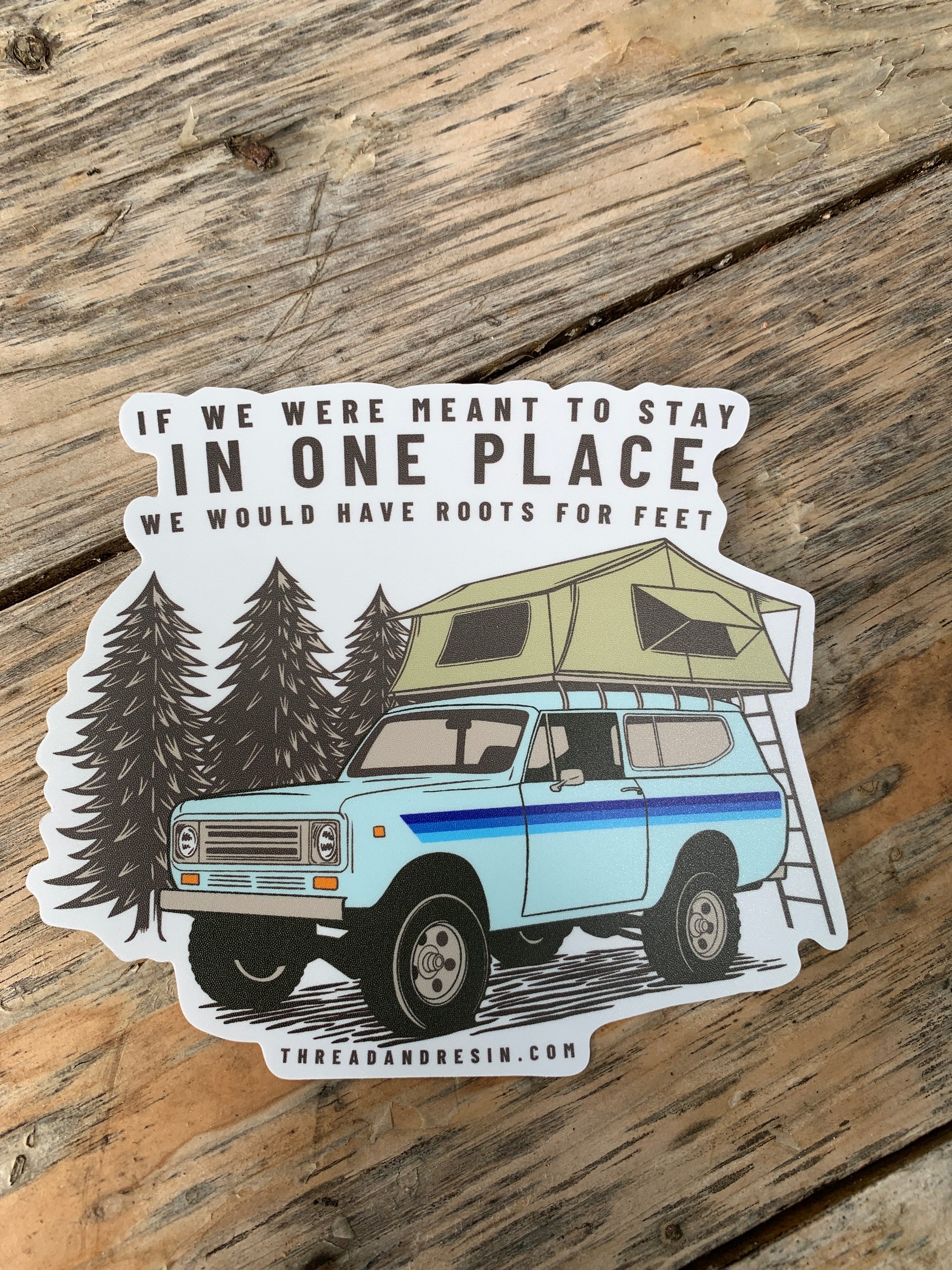 Decorative Stickers Overlanding sticker - Thread & Resin