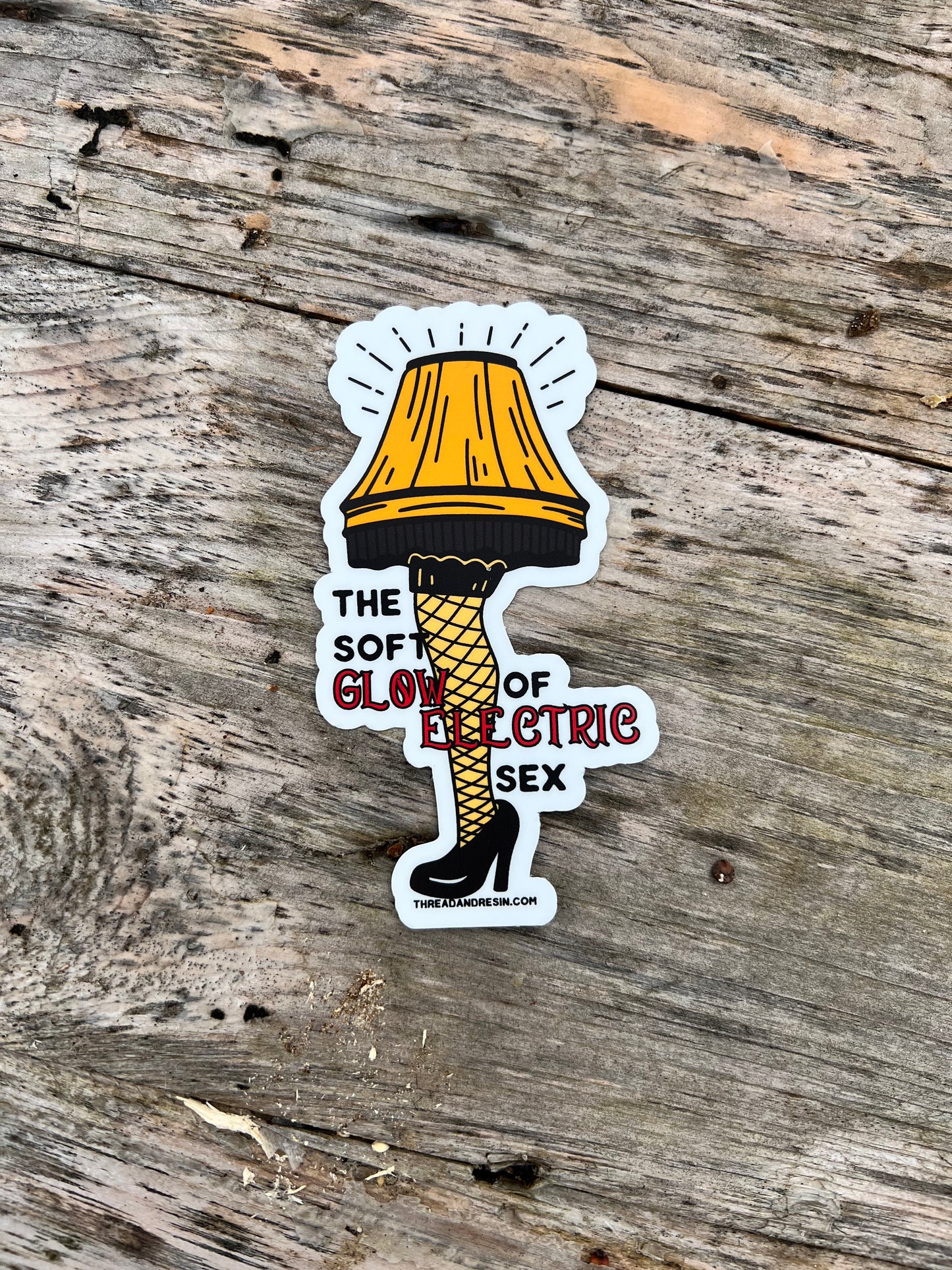 Decorative Stickers Leg Lamp - Thread & Resin