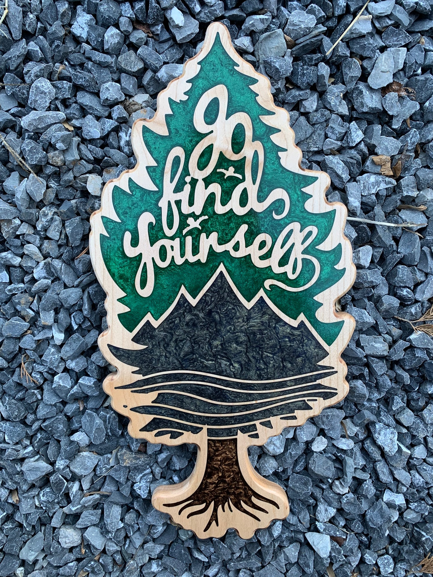 Posters, Prints, & Visual Artwork Go Find Yourself - Thread & Resin