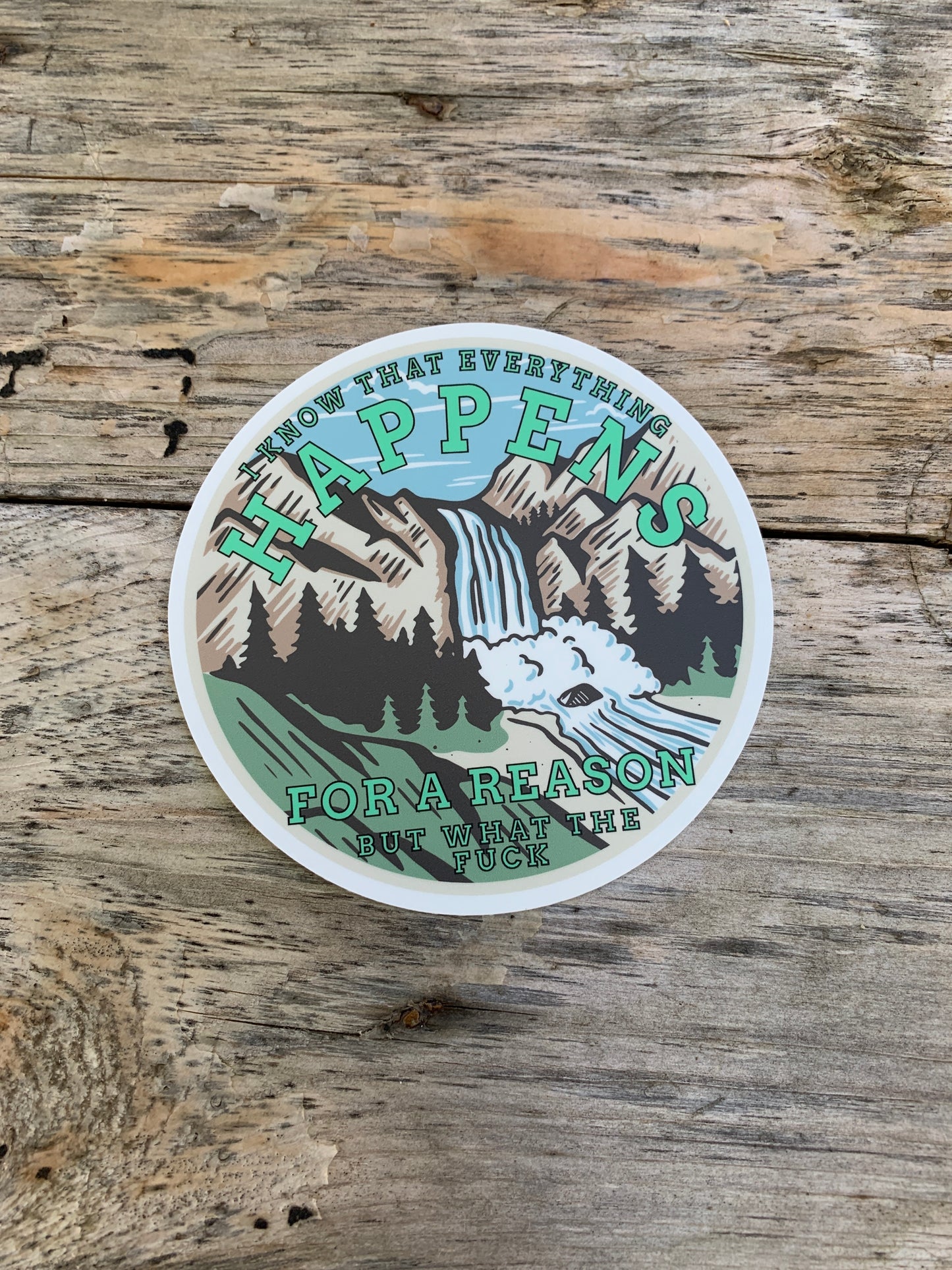 Decorative Stickers Everything Happens - Thread & Resin