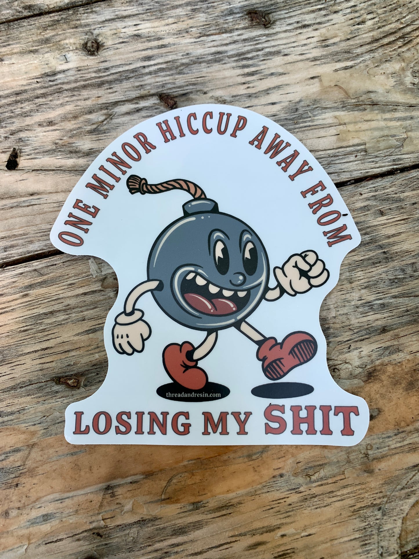 Posters, Prints, & Visual Artwork Minor Hiccup sticker - Thread & Resin
