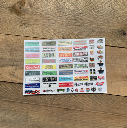 Rc sticker sheet FOUR UV PRINTED