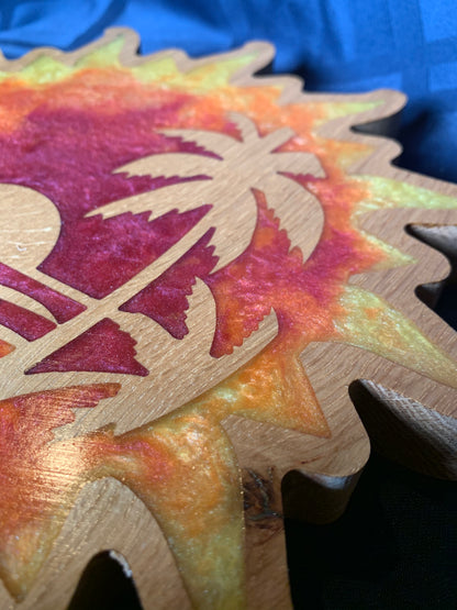 Island in the sun - Thread & Resin