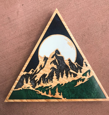 Mountain Trio - Thread & Resin