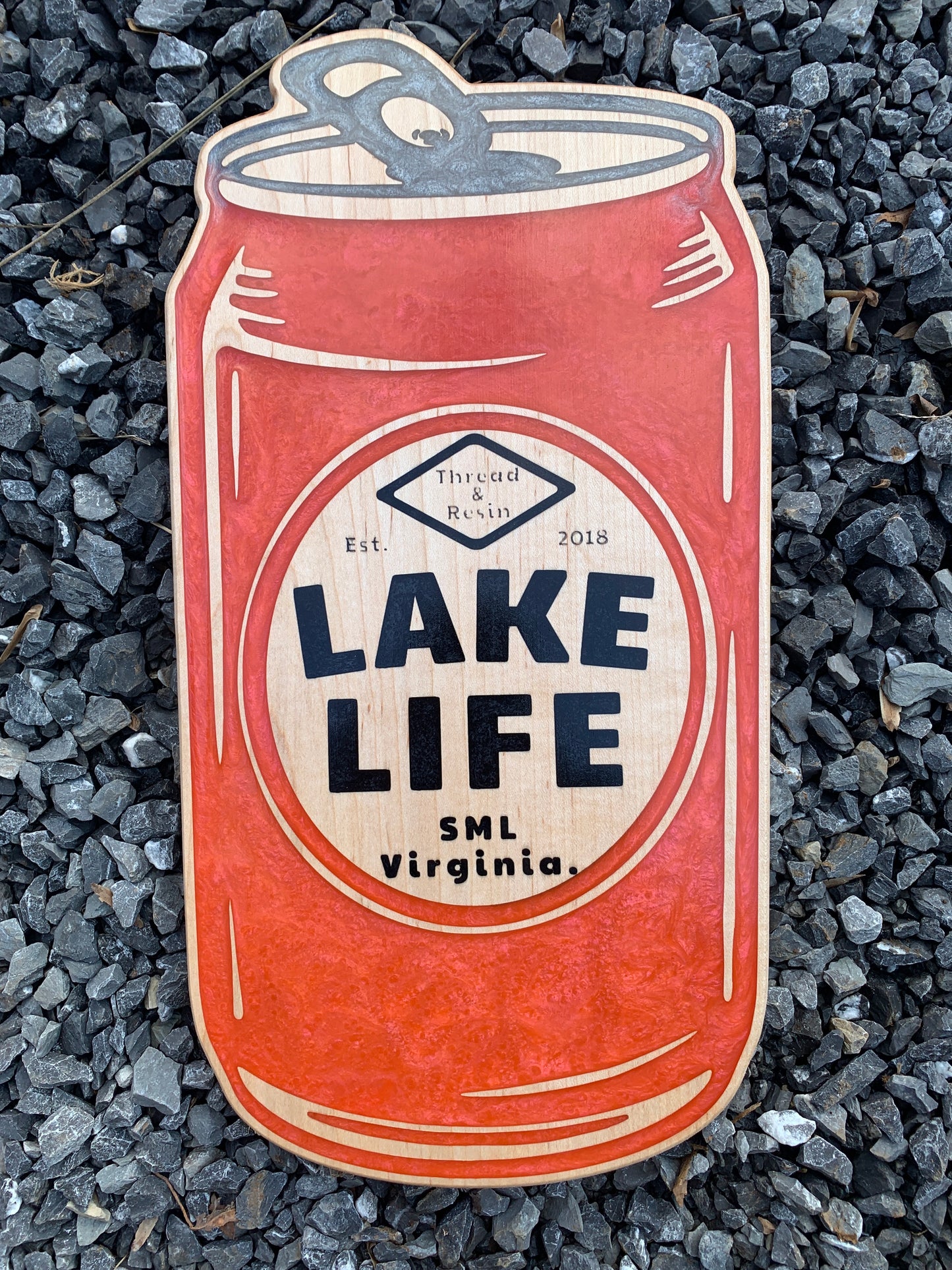 Posters, Prints, & Visual Artwork Lake Life can - Thread & Resin