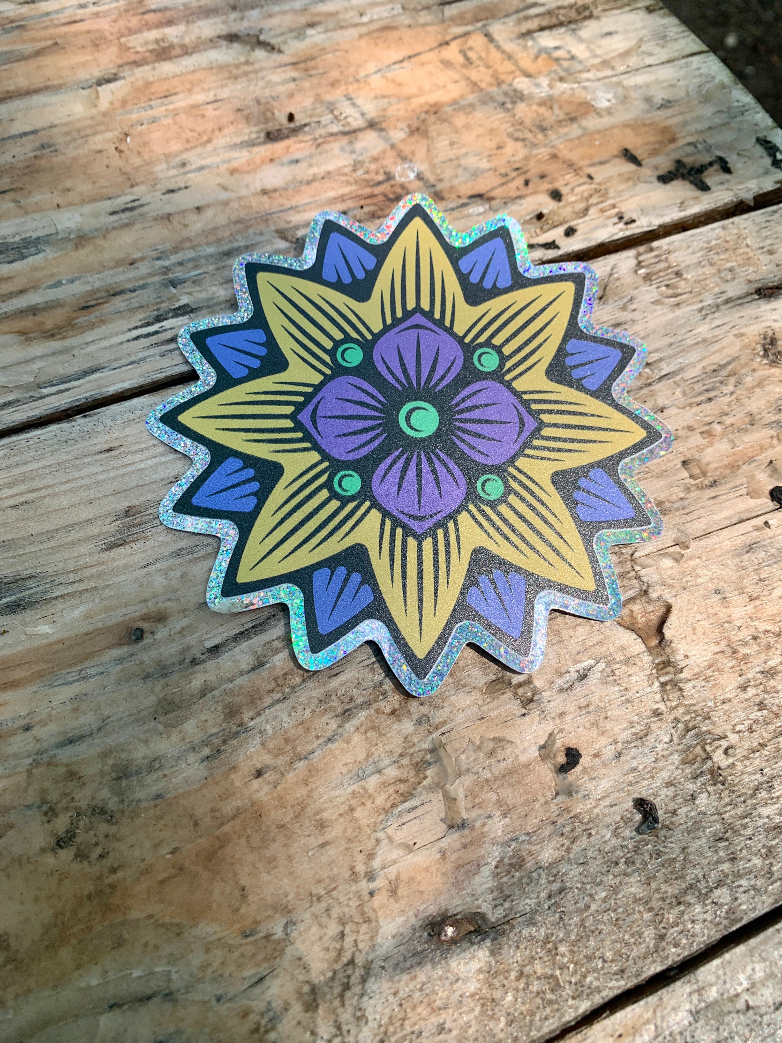 Flower sticker – Thread & Resin