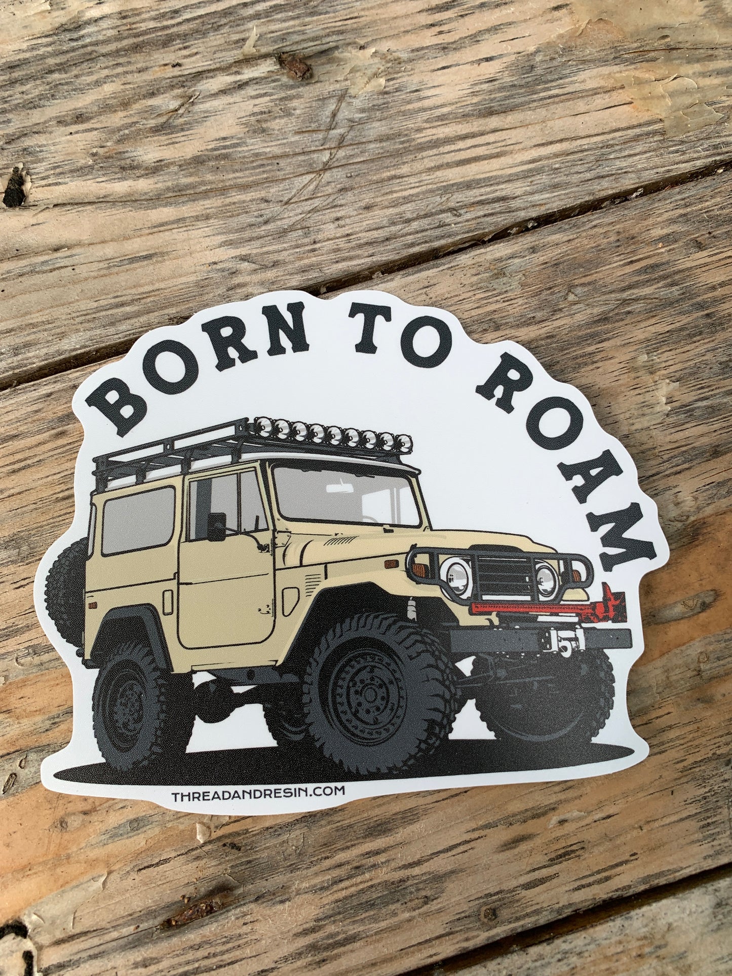 Decorative Stickers Born to Roam sticker - Thread & Resin