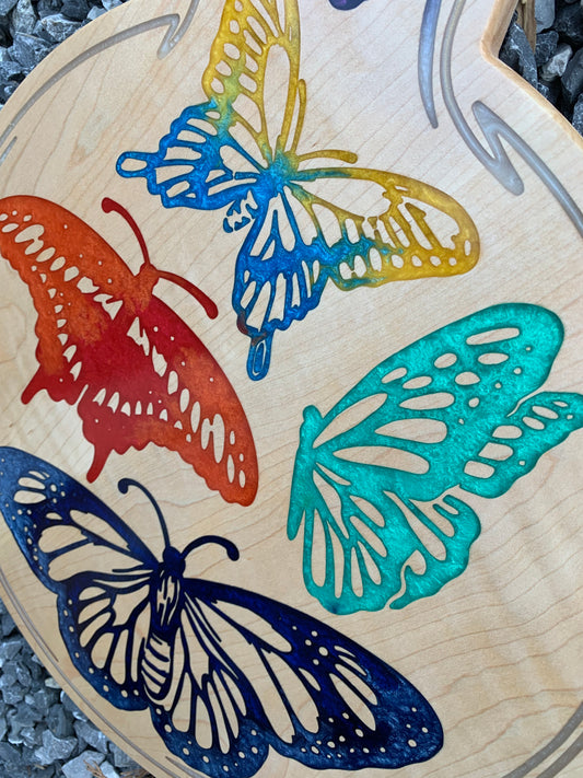 Posters, Prints, & Visual Artwork Butterfly Bottle - Thread & Resin