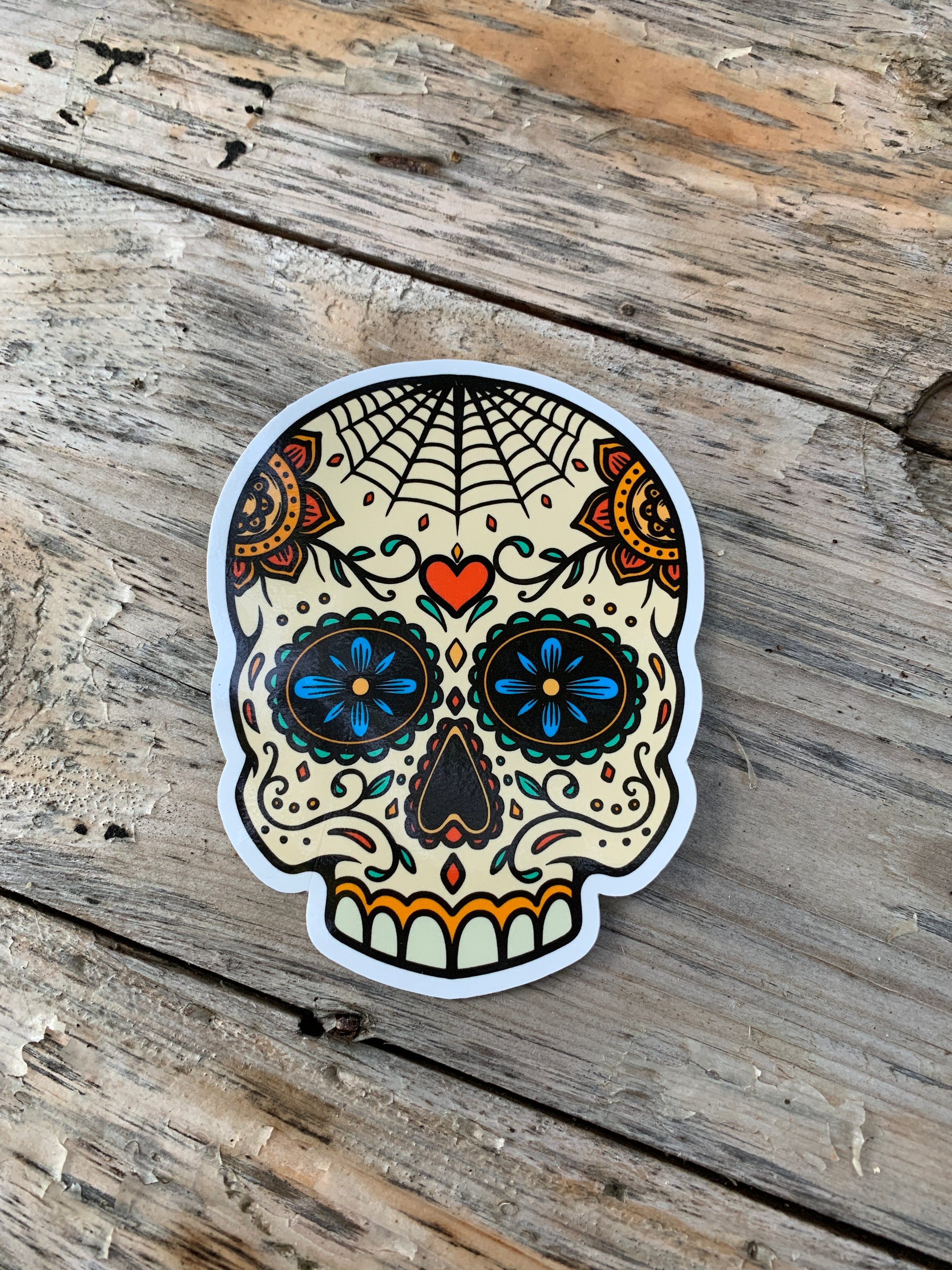 Sugar skull sticker - Thread & Resin