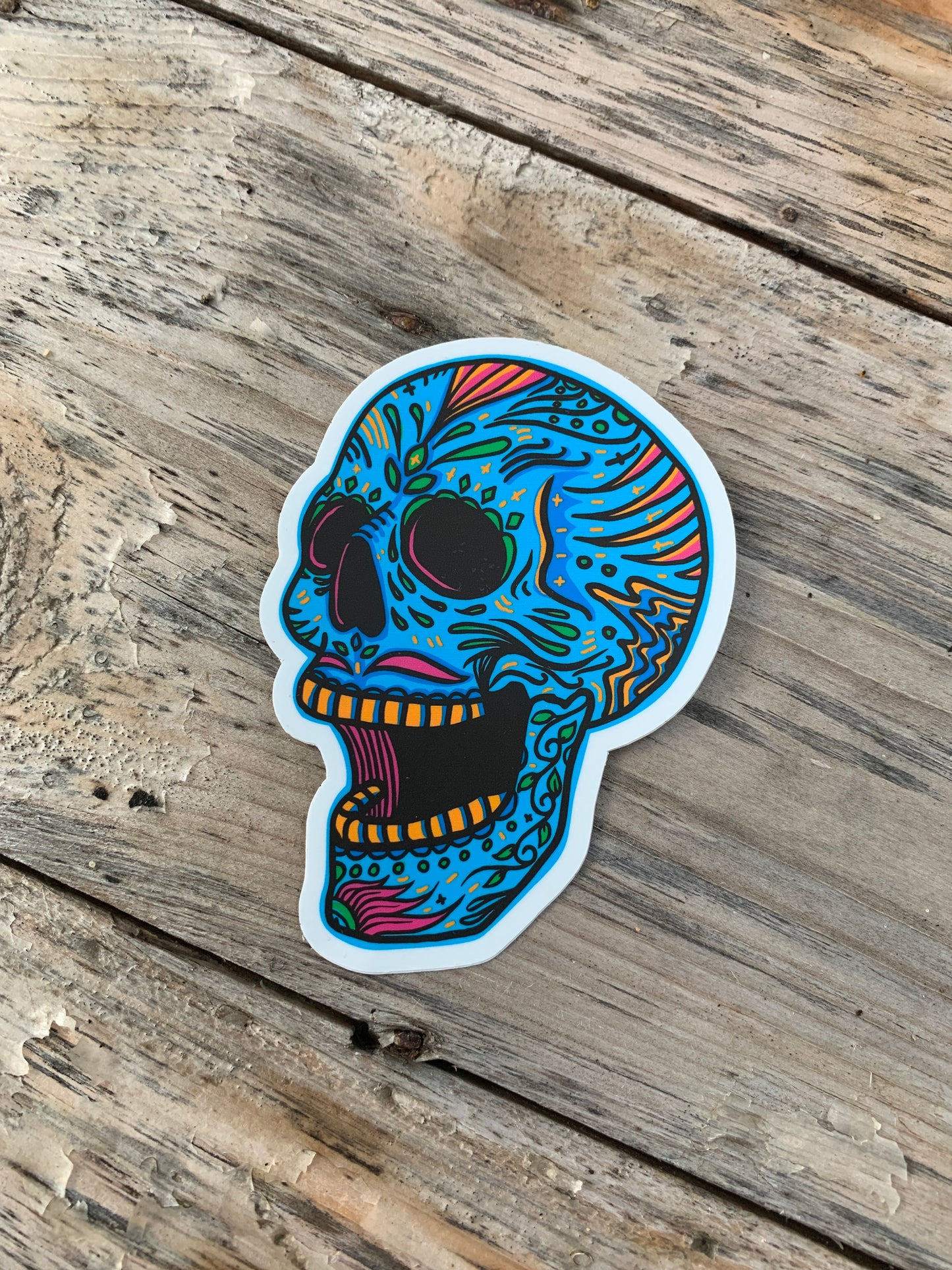 Blue Skull - Thread & Resin